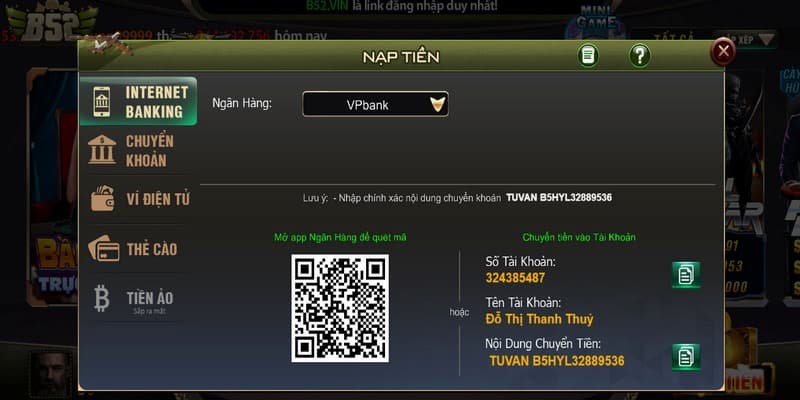 Mẹo tối ưu nạp tiền B52club cho người chơi thông minh