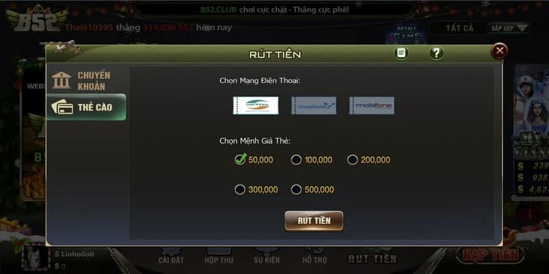 Những lưu ý quan trọng khi rút tiền B52club